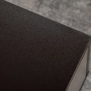 Modern Black Coffee Table with Storage Shelves and Drawers