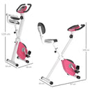 Foldable Indoor Exercise Bike - Blue 8-Level Magnetic Resistance LCD Monitor