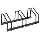 Black Bike Parking Rack - Wall or Floor Mount Bicycle Storage (3 Racks)