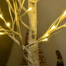 4ft White Birch Tree with Warm White LED Lights - Indoor/Outdoor