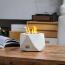 Grey Concrete Tabletop Fire Bowl - Indoor Alcohol Fueled Mini Fire Pit