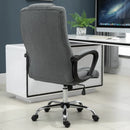 Grey Linen Swivel Office Chair with Adjustable Height