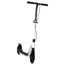 Blue Folding Kick Scooter with Adjustable Height and Dual Brake