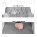 Grey and Black Rocking Armchair with Steel Frame and Sponge Padding