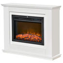 Black Electric Fireplace Heater with Remote Control and LED Flame Effect