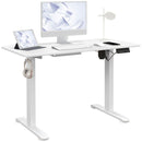 White Electric Standing Desk, Adjustable Height, 120x60cm