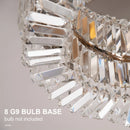 Silver Crystal Pendant Chandelier for Home Decor