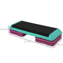 3-Level Aerobic Step Set - 10/15/20cm - Non-Slip - Compact - Home Workout Steppers - Black