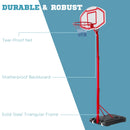 Adjustable Portable Basketball Hoop Set - Black, 2.1-2.6m Height, Wheels