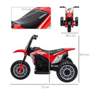Red 3-Wheel Kids Electric Motorbike with Horn - Ages 18-36 Months