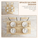 4-Piece Dining Set with Table, Chairs, and Bench - Grey