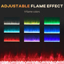 Black 127cm Electric Fireplace, 2000W Wall Mounted Fire with Remote Control