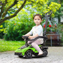 Green Kids 2-In-1 Lamborghini Ride-On Stroller with Horn