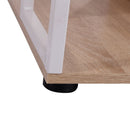 Oak Computer Desk with Drawers and Bookshelf