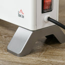 2000W White Electric Convector Heater - 3 Heat Settings, Timer