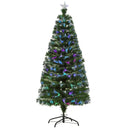 5FT Multicoloured Fibre Optic Christmas Tree with Metal Stand