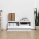 White 2-Cube Storage Cabinet with Compartments