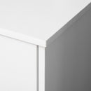 White Mobile Filing Cabinet with Lockable Drawer and Shelves