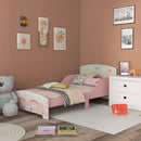 Kids Pink Toddler Bed Frame for Ages 3-6 Years