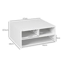 White 3-Compartment Printer Storage Cabinet