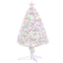 White Fibre Optic Tabletop Christmas Tree - 2.5FT