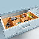 Bamboo Drawer Organiser Tray Divider, Adjustable 24.6-41cm, Natural Color