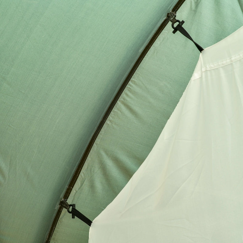 5-Person Two-Bedroom Tunnel Camping Tent in Green with Rainfly and Carry Bag