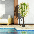 Realistic White Wisteria Tree Faux Plant - Indoor/Outdoor Decor, 160cm