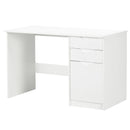 White High Gloss Computer Desk with Drawers and Storage Cabinet, 120x60cm