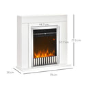 Black Electric Fireplace Suite with Remote Control & Timer