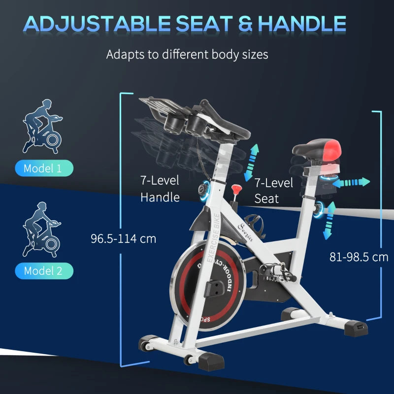 Black Upright Exercise Bike with 8kg Flywheel & LCD Display