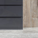 Modern Dark Grey 4-Drawer Chest of Drawers for Bedroom Storage