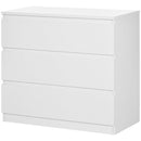 White 3-Drawer Storage Chest for Bedroom and Living Room