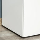 White Wooden Freestanding Storage Cabinet with Two Shelves