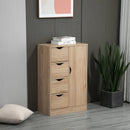 Natural 4-Drawer Freestanding Storage Cabinet