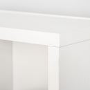 White Wooden Media Storage Shelf with Adjustable Shelves, 89 x 130.5 cm