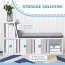 White Cushioned Reading Seat Bookcase Shelf