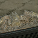 Black Electric Fireplace Stove with LED Flame Effect