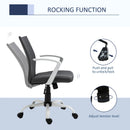 Dark Grey Swivel Task Chair with Armrests and Adjustable Height