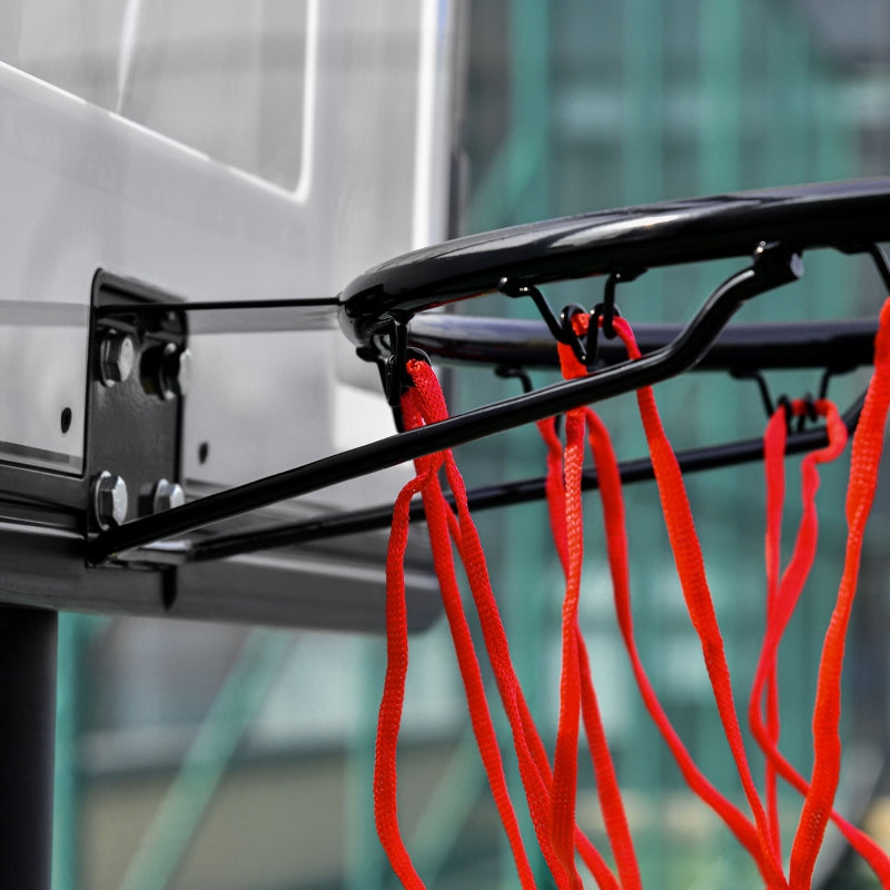 Adjustable Portable Basketball Hoop System - Black, Teens to Adults, 1.55-2.1m