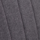 Dark Grey 2-Seater Padded Linen Loveseat Sofa