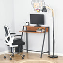 Compact Walnut Writing Desk with Storage Shelf - 84L x 45W cm