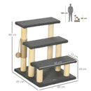 Grey 48cm Cat Tree with Toy Ball and Scratching Post