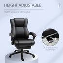 Black Executive Office Chair with Footrest and Wheels
