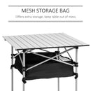 Portable Camping Table with Mesh Bag, Steel Frame