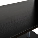 Black S-Shaped 5-Tier Bookcase - Modern Freestanding Storage Shelf (80 x 30 x 145cm)