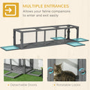 150cm Long Cat Tunnel, Indoor/Outdoor Play Tunnel for Cats - Grey