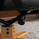 Black Faux Leather Massage Recliner with Footrest