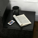Black High Gloss Bedside Table with RGB LED Light and Drawers