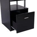 Black Computer Desk with Drawer and CPU Storage - Home Office Furniture